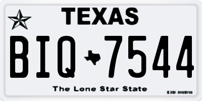 TX license plate BIQ7544