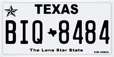 TX license plate BIQ8484
