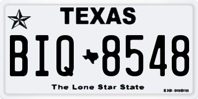 TX license plate BIQ8548