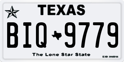 TX license plate BIQ9779
