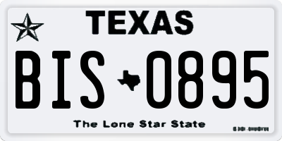 TX license plate BIS0895