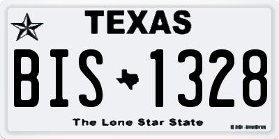 TX license plate BIS1328
