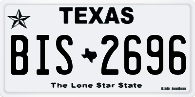 TX license plate BIS2696