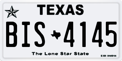 TX license plate BIS4145