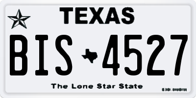 TX license plate BIS4527