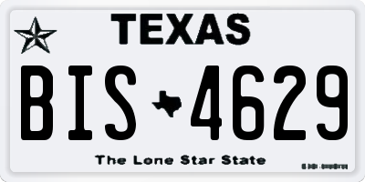 TX license plate BIS4629