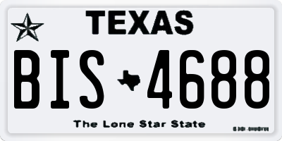 TX license plate BIS4688
