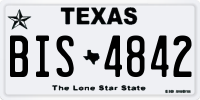 TX license plate BIS4842