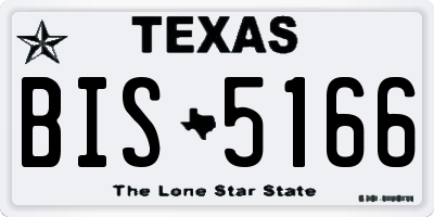 TX license plate BIS5166
