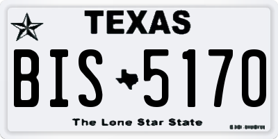 TX license plate BIS5170