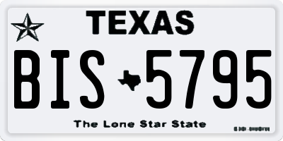 TX license plate BIS5795