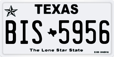 TX license plate BIS5956