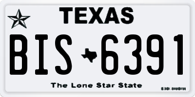 TX license plate BIS6391