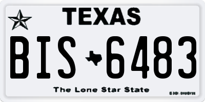 TX license plate BIS6483
