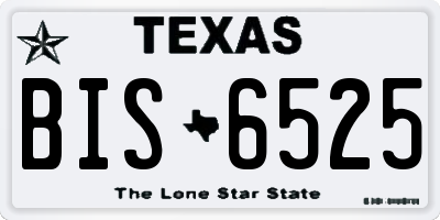TX license plate BIS6525