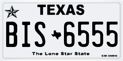 TX license plate BIS6555