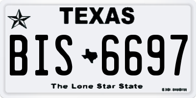 TX license plate BIS6697