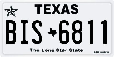 TX license plate BIS6811