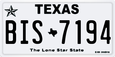 TX license plate BIS7194
