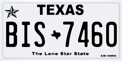 TX license plate BIS7460