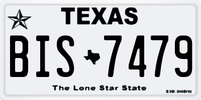 TX license plate BIS7479