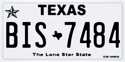 TX license plate BIS7484