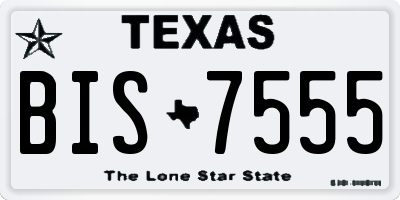 TX license plate BIS7555