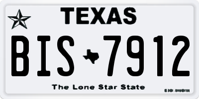 TX license plate BIS7912
