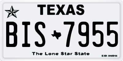 TX license plate BIS7955