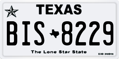 TX license plate BIS8229
