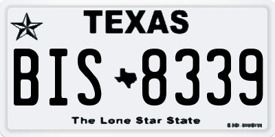 TX license plate BIS8339