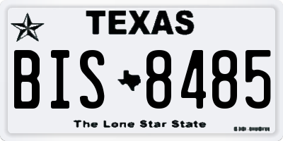 TX license plate BIS8485