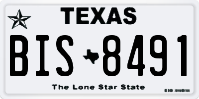 TX license plate BIS8491
