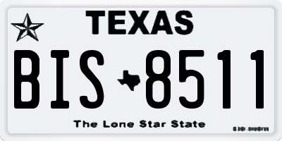 TX license plate BIS8511