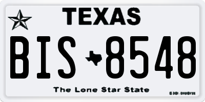 TX license plate BIS8548