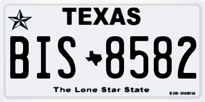 TX license plate BIS8582