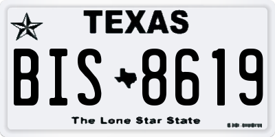 TX license plate BIS8619