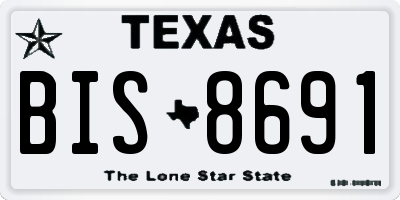 TX license plate BIS8691