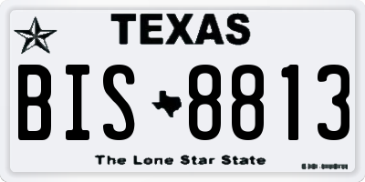 TX license plate BIS8813