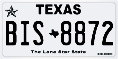 TX license plate BIS8872