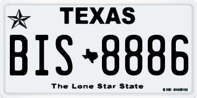 TX license plate BIS8886