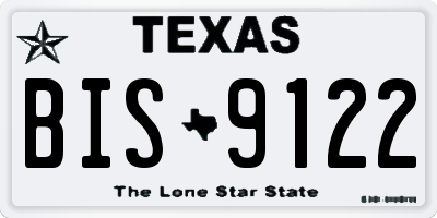 TX license plate BIS9122