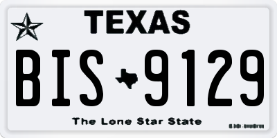 TX license plate BIS9129