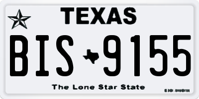 TX license plate BIS9155
