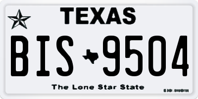 TX license plate BIS9504