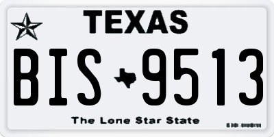 TX license plate BIS9513