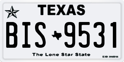 TX license plate BIS9531