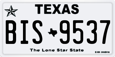 TX license plate BIS9537