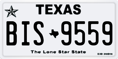 TX license plate BIS9559