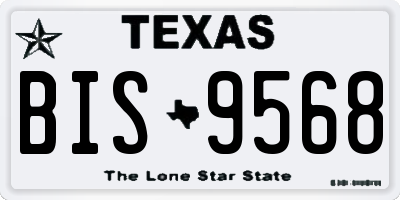 TX license plate BIS9568